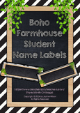 Boho Farmhouse Student Name Table Tags | Back to School