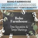 Boho Farmhouse Time Signatures & Tempo Markings || Music C