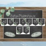 Boho Farmhouse Welcome Pennant Banner || Classroom Decor