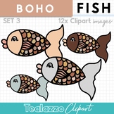 Boho Fish Clipart commercial use SET 3