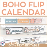 Boho Flip Calendar 100% TEXT-EDITABLE Classroom Calendar