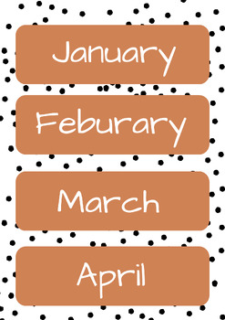 Boho Flip Calendar by Haha Made You Math | TPT