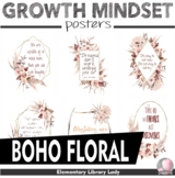 Boho Floral Decor Growth Mindset Posters  - 8.5"x11", 18"x24"