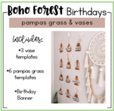 Boho Forest Birthday Display (Editable)