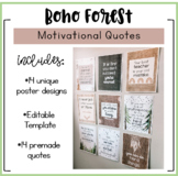 Boho Forest Posters/Motivational Quotes (Editable)