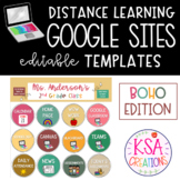 Boho Google Sites Template | Editable Headers and Buttons 