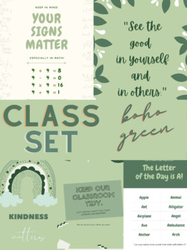 Preview of Boho Green Learning Set