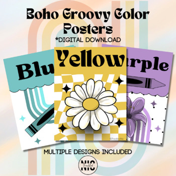 Preview of Boho Groovy Color Poster Bundle