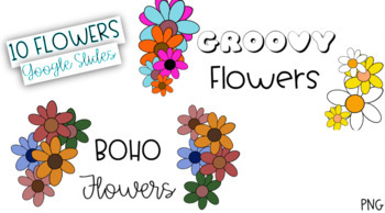 Preview of Boho Groovy Flowers 