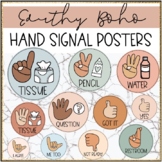 Boho Hand Signal Posters | Classroom Management