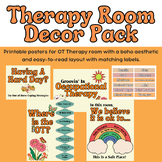 Boho, Hippie Themed OT Therapy Room Decor Pack with Matchi