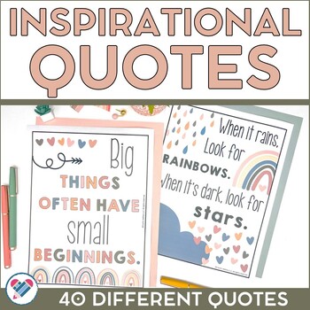 Boho Inspirational Quotes Posters Classroom Decor by Create-Abilities