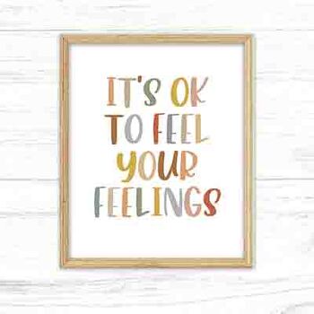 Boho It S Ok To Feel Your Feelings Poster Digital Download Tpt