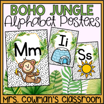Preview of Boho Jungle: Alphabet Posters