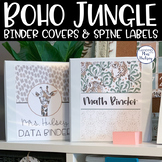 Boho Jungle Binder Covers and Spine Labels
