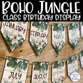 Boho Jungle Class Birthday Display