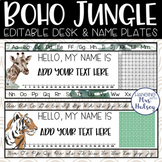Boho Jungle Desk Name Tags - Student Name Tags