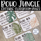 Boho Jungle Editable Class Rules
