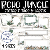 Boho Jungle Name Tags and Supply Labels
