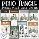 Boho Jungle Place Value Display