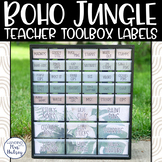 Boho Jungle Teacher Toolbox Labels