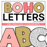 Boho Letters - Alphabet and Numbers Clip Art Images