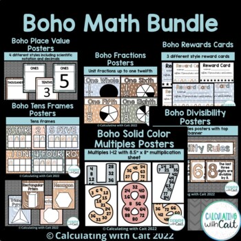 Preview of Boho Math Bundle