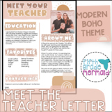 Boho Meet The Teacher Letter