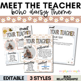 Boho Meet the Teacher Template Editable | Meet your Teache