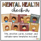 Boho Mental Health Check In Display | Social Emotional Learning