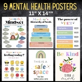 9 Back To School Boho Mental Health Posters For Classroom 