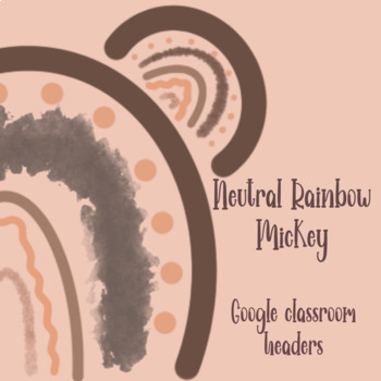 Preview of Boho Mickey Rainbow Classroom Headers