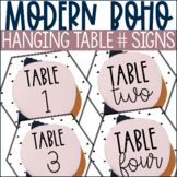Modern Boho | Hanging Table Signs