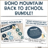 Boho Mountain Classroom Decor and Meet the Teacher Bundle