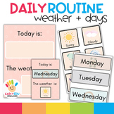 Boho Muted Days of the Week and Weather Chart