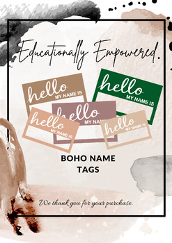 Preview of Boho Name Tags