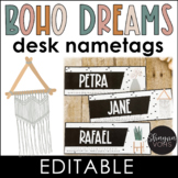 Boho Name Tags Editable