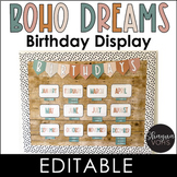 Birthday Bulletin Board | Boho Neutral | Birthday Display 