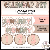 Boho Neutral Calendar Set