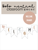 Boho Neutral// Classroom Welcome Banner