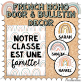 Boho Neutral FRENCH Door Decor & Bulletin Board Decor | Fr