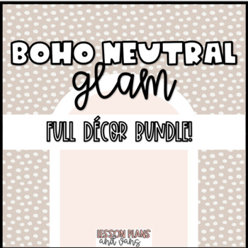 Preview of Boho Neutral Glam FULL Class Decor Set!!