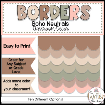 Border Collection, Neutral Classroom Decor