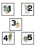 Boho Neutral SQUARE Plant Desk Numbers