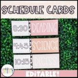 Boho Neutral Schedule Cards