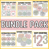 Boho Neutral Spotty Classroom Decor Bundle Pack, Back To S