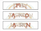 Boho Neutral Student Name Plate Template