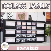 Boho Neutral Teacher Toolbox Labels