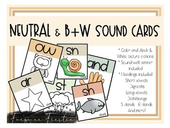Preview of Boho Neutrals & B+W Sound Wall Cards
