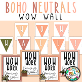 Boho Neutrals Classroom Decor | Wow Work Wall display | Ea